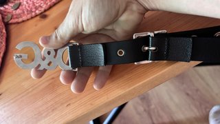 Cinturón Dolce & Gabbana Cuero Negro Hebilla Plata