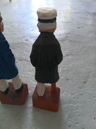 Figuras Capitán Marinero Madera Tallada