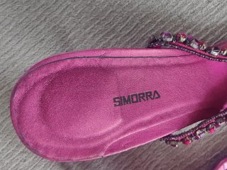 Sandalias SIMORRA fucsia con pedrería