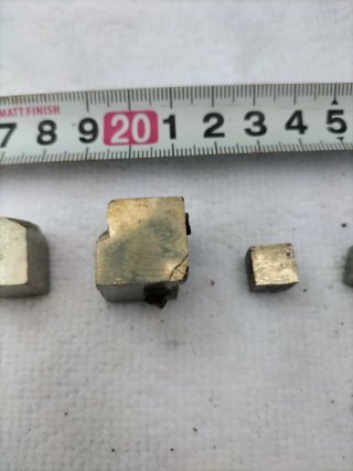 Pirita cubos minerales