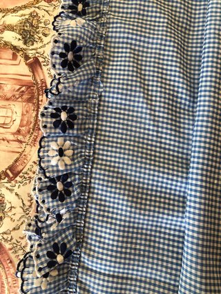 2 Pares Cortinas Cocina Gingham Flores