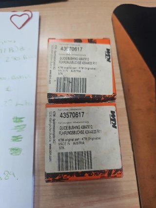 CASQUILLOS DE FRICCION HORQUILLAS KTM 2 unidades