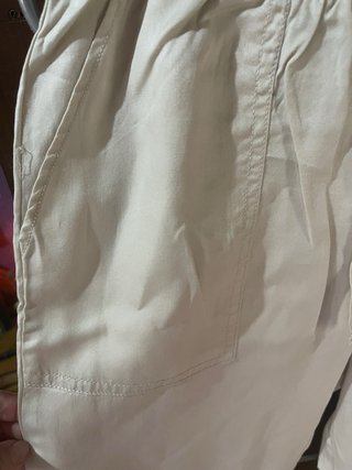 Pantalón ancho  beige