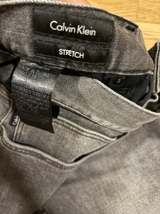 Pantalones Jeans Calvin Klein Hombre Gris Stretch.