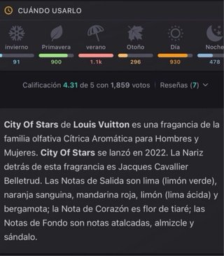 Louis Vuitton City of Stars Perfume