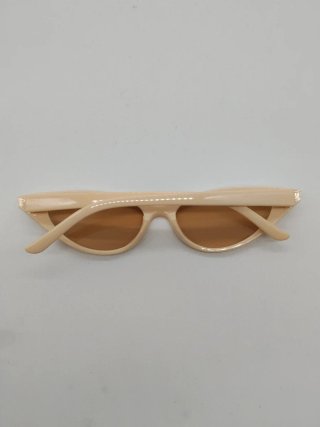 Gafas de sol cat eye beige y naranja