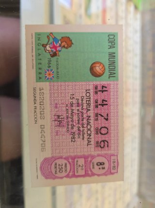Lotería Nacional Copa Mundo Inglaterra 1966