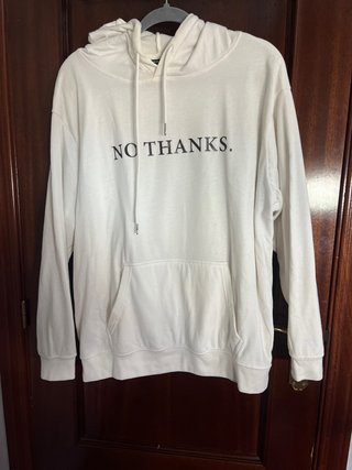 Sudadera Blanca No Thanks Talla Única