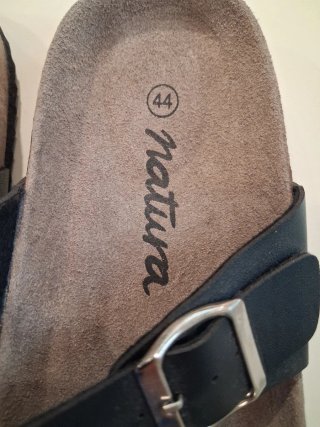 Sandalias Natura Talla 44 Negra Nuevas