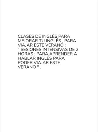 CLASES DE INGLÉS