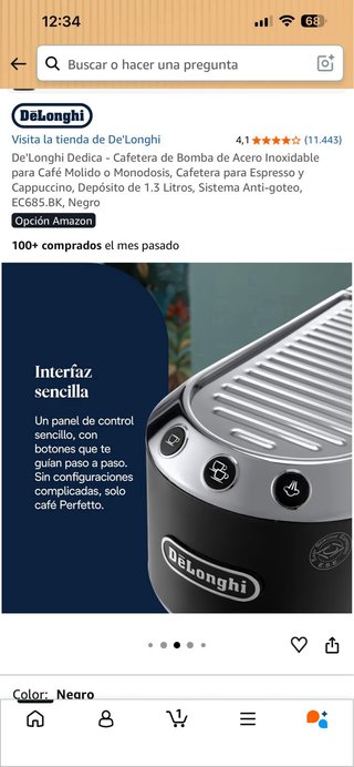 De'Longhi Dedica Cafetera Acero Inox