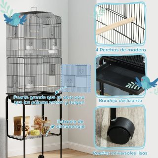 Jaula para Pájaros con Soporte