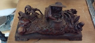 Talla pescador - Escultura china tradicional