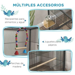 Jaula para Pájaros con Ruedas