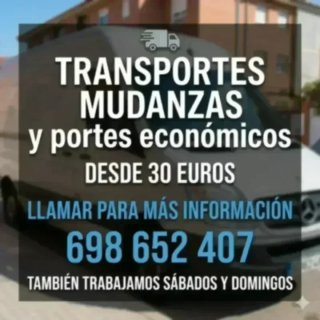 Mudanzas y portes económicos 698652407€