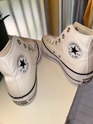 Converse Plataforma Blancas Talla 37.5