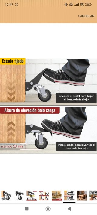 Ruedas para muebles (pack 4) Nuevas