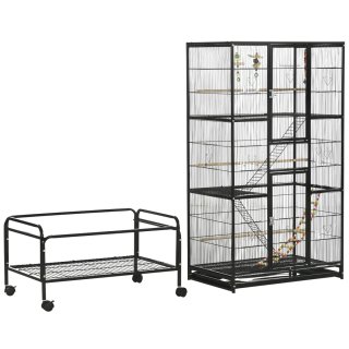 Jaula para Pájaros con Ruedas 83x53x180 cm