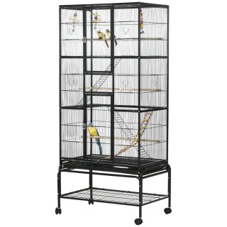 Jaula para Pájaros con Ruedas 83x53x180 cm