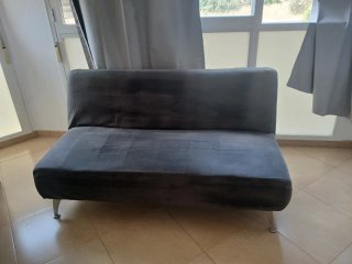 Sofá Cama Gris Tela