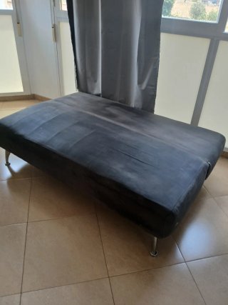 Sofá Cama Gris Tela