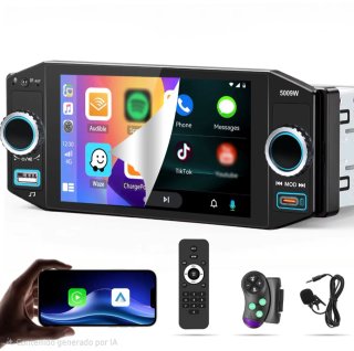 Radio Coche Pantalla Táctil 1 Din CarPlay
