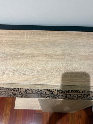 Mueble de entrada madera diseño mandala