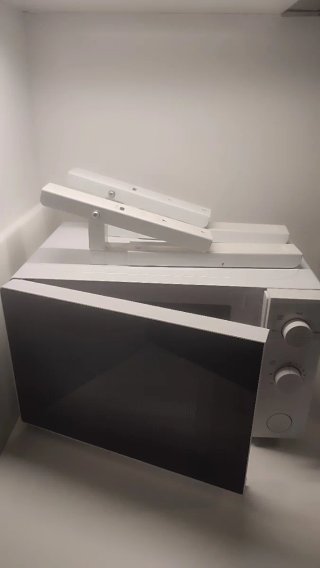 Horno Microondas Blanco con soportes de pared