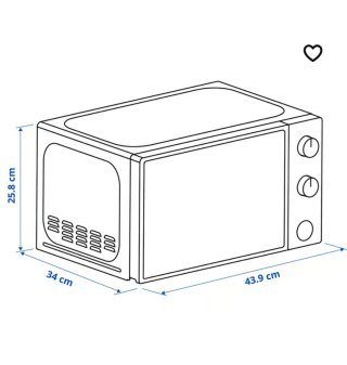 Horno Microondas Blanco con soportes de pared