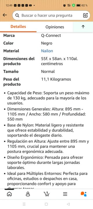 Silla de oficina Q-CONNECT negra