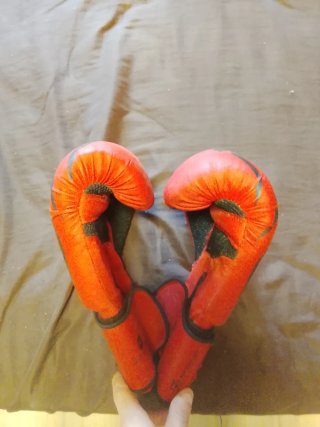 Guantes de boxeo Domyos rojos
