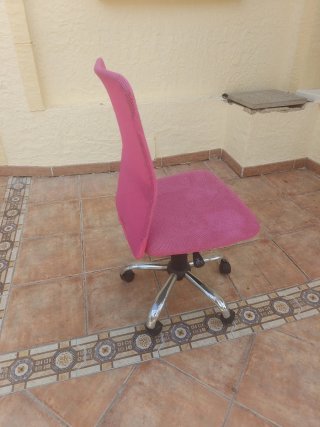 Silla escolar infantil rosa