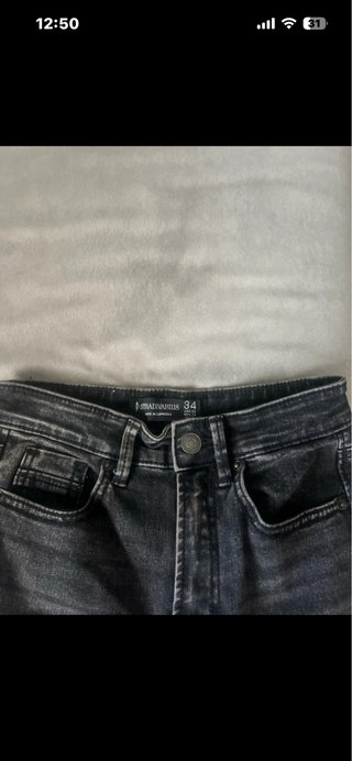 Pantalón Campana Stradivarius Negro D72