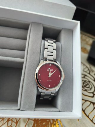 Reloj Lotus Mujer Rojo y Plateado