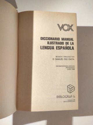 Diccionario Vox 1988