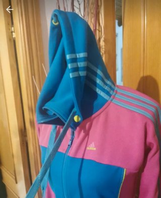Sudadera Adidas Azul y Rosa