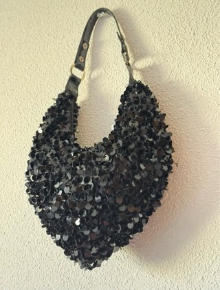 Bolso negro lentejuelas