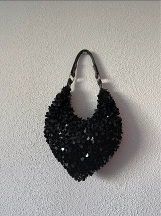 Bolso negro lentejuelas