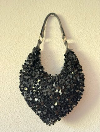 Bolso negro lentejuelas