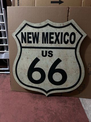 Cartel de madera Ruta 66 US New Mexico