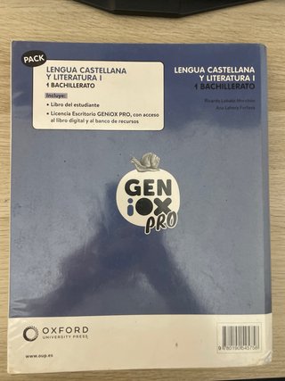 Lengua castellana y literatura I. Libro del est...
