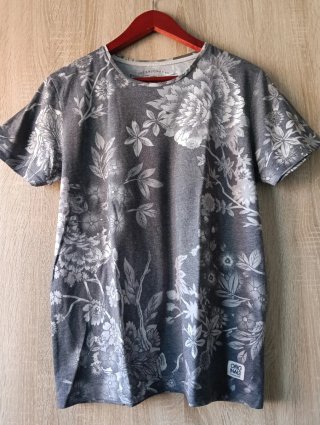 Camiseta Jack & Jones floral gris