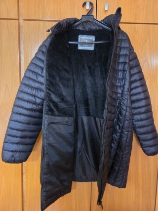 Anorak largo acolchado negro