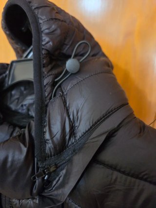 Anorak largo acolchado negro