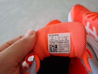 Zapatillas Asics Running Naranja y Blanco