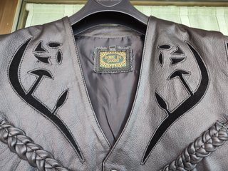 Gilet uomo vera pelle foderata XXL