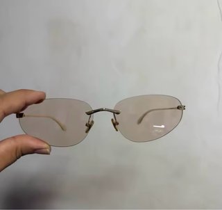 Gafas de sol cristal amarillo montura dorada