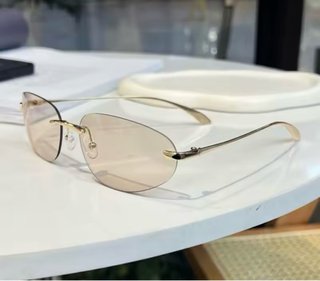 Gafas de sol cristal amarillo montura dorada