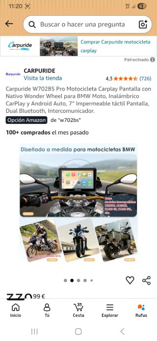 Carpuride W702BS BMW ,Nuevo,No Negociable.