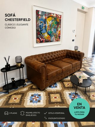 Sofá Chesterfield Diseño Nuevo Marrón